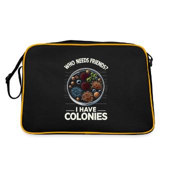 Microbiologist Microbiology Lab Staph Biology - Retro Bag - black/gold - Back