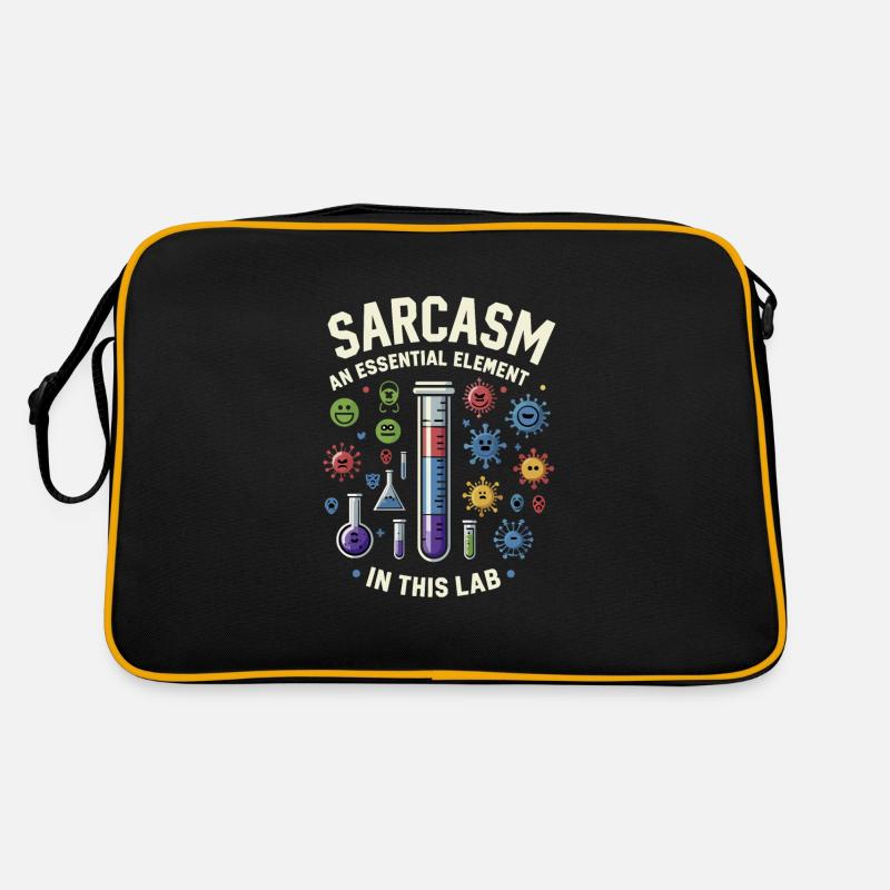 Microbiologist Microbiology Lab Staph Biology - Retro Tasche - Schwarz/Gold