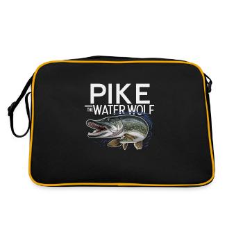 Northern Pike Fisherman Pike Fishing Rod Pike Fish - Retro Bag - black/gold - Back
