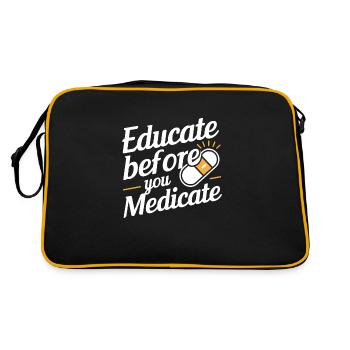 antibiotic abuse, antibiotic resistance, - Retro Bag - black/gold - Back