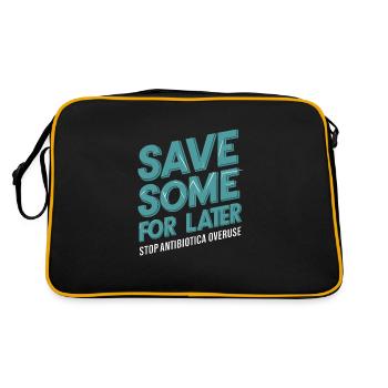 antibiotic abuse, antibiotic resistance, - Retro Bag - black/gold - Back