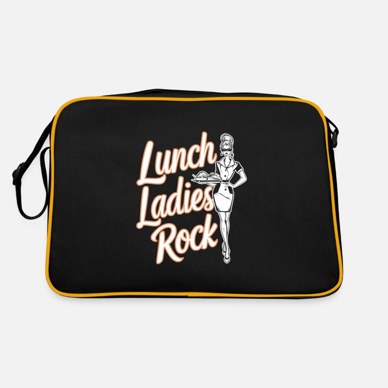 School Lunch Lady Schoolworker In Cafeteria Retro Bag
