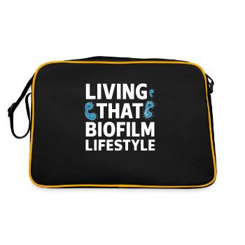 Microbiologiste Microbiologie Laboratoire Biologie des staphylocoques - Sac Retro - noir/or - Dos
