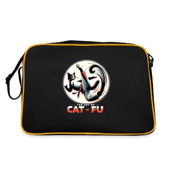 Kung Fu Chinesisches Kung Fu Asiatisches Kung Fu - Retro Tasche - Schwarz/Gold - Hinten