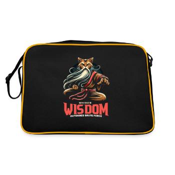 Kung Fu Chinesisches Kung Fu Asiatisches Kung Fu - Retro Tasche - Schwarz/Gold - Hinten