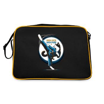 Kung Fu Chinesisches Kung Fu Asiatisches Kung Fu - Retro Tasche - Schwarz/Gold - Hinten