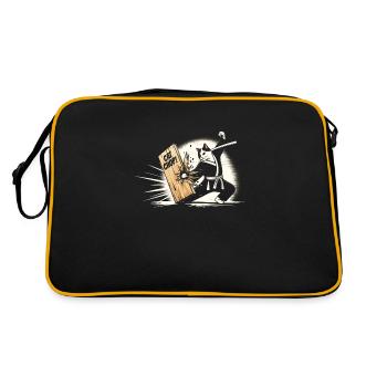 Kung Fu Chinesisches Kung Fu Asiatisches Kung Fu - Retro Tasche - Schwarz/Gold - Hinten