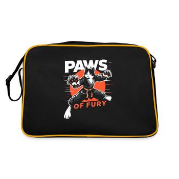 Kung Fu Chinesisches Kung Fu Asiatisches Kung Fu - Retro Tasche - Schwarz/Gold - Hinten