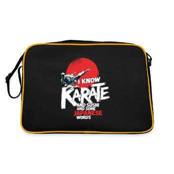 Kung Fu Chinesisches Kung Fu Asiatisches Kung Fu - Retro Tasche - Schwarz/Gold - Hinten