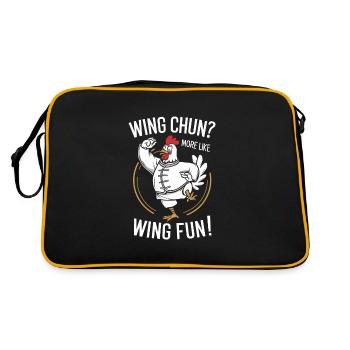 Kung Fu Chinesisches Kung Fu Asiatisches Kung Fu - Retro Tasche - Schwarz/Gold - Hinten