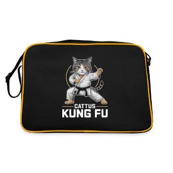 Kung Fu Chinesisches Kung Fu Asiatisches Kung Fu - Retro Tasche - Schwarz/Gold - Hinten
