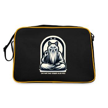 Kung Fu Chinesisches Kung Fu Asiatisches Kung Fu - Retro Tasche - Schwarz/Gold - Hinten