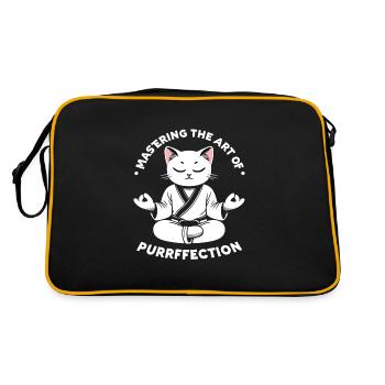 Kung Fu Chinesisches Kung Fu Asiatisches Kung Fu - Retro Tasche - Schwarz/Gold - Hinten