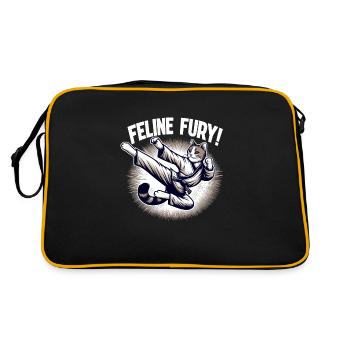 Kung Fu Chinesisches Kung Fu Asiatisches Kung Fu - Retro Tasche - Schwarz/Gold - Hinten