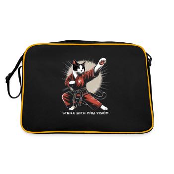 Kung Fu Chinesisches Kung Fu Asiatisches Kung Fu - Retro Tasche - Schwarz/Gold - Hinten