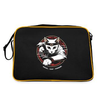 Kung Fu Chinesisches Kung Fu Asiatisches Kung Fu - Retro Tasche - Schwarz/Gold - Hinten