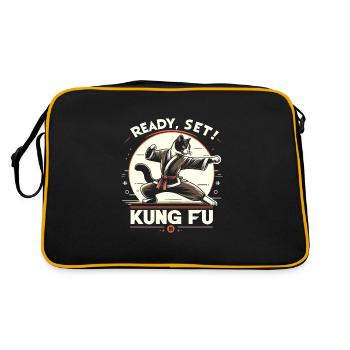 Kung Fu Chinesisches Kung Fu Asiatisches Kung Fu - Retro Tasche - Schwarz/Gold - Hinten