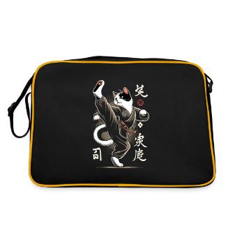 Kung Fu Chinesisches Kung Fu Asiatisches Kung Fu - Retro Tasche - Schwarz/Gold - Hinten