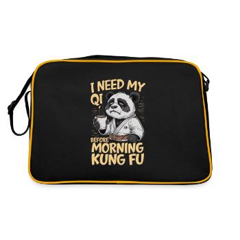 Kung Fu Chinesisches Kung Fu Asiatisches Kung Fu - Retro Tasche - Schwarz/Gold - Hinten