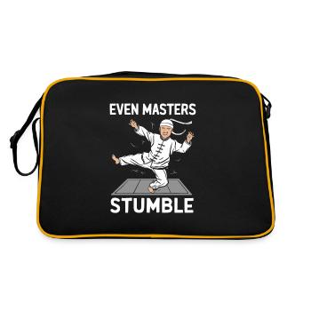 Kung Fu Chinesisches Kung Fu Asiatisches Kung Fu - Retro Tasche - Schwarz/Gold - Hinten