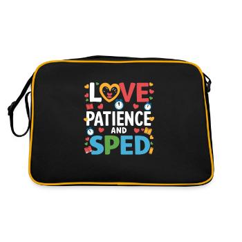 Sonderpädagogik-lehrer „sped Teacher Inclusion“ - Retro Tasche - Schwarz/Gold - Hinten