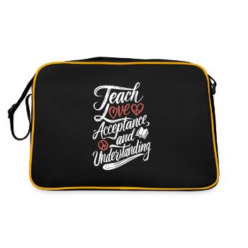 Sonderpädagogik-lehrer „sped Teacher Inclusion“ - Retro Tasche - Schwarz/Gold - Hinten