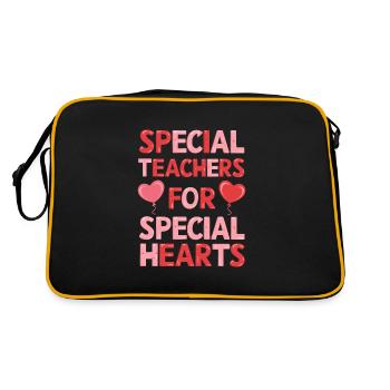 Sonderpädagogik-lehrer „sped Teacher Inclusion“ - Retro Tasche - Schwarz/Gold - Hinten