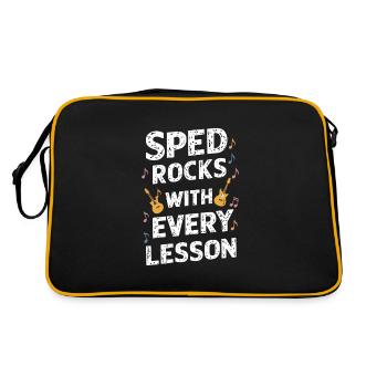 Sonderpädagogik-lehrer „sped Teacher Inclusion“ - Retro Tasche - Schwarz/Gold - Hinten