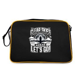 Air Traffic Controller Aircraft Flight Service - Retro Bag - black/gold - Back