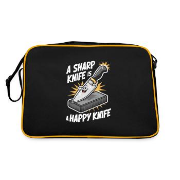 Knife Collector Knife Collection Hunting Fishing - Retro Bag - black/gold - Back