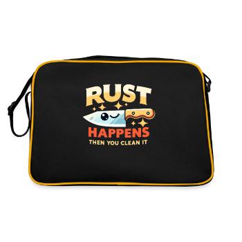 Knife Collector Knife Collection Hunting Fishing - Retro Bag - black/gold - Back