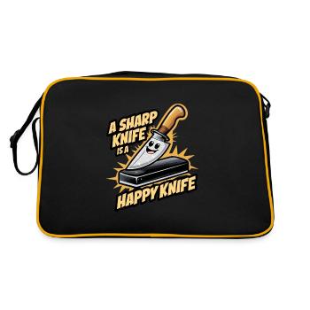Knife Collector Knife Collection Hunting Fishing - Retro Bag - black/gold - Back