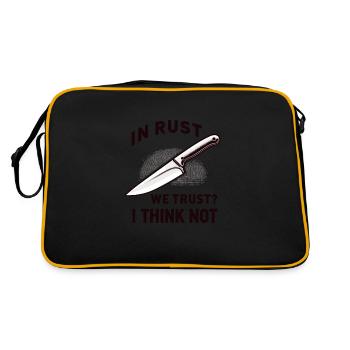 Knife Collector Knife Collection Hunting Fishing - Retro Bag - black/gold - Back
