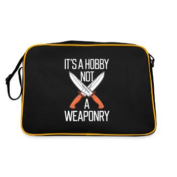 Knife Collector Knife Collection Hunting Fishing - Retro Bag - black/gold - Back