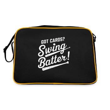 Cartes de baseball Joueur de baseball Fan de baseball Cadeau - Sac Retro - noir/or - Dos