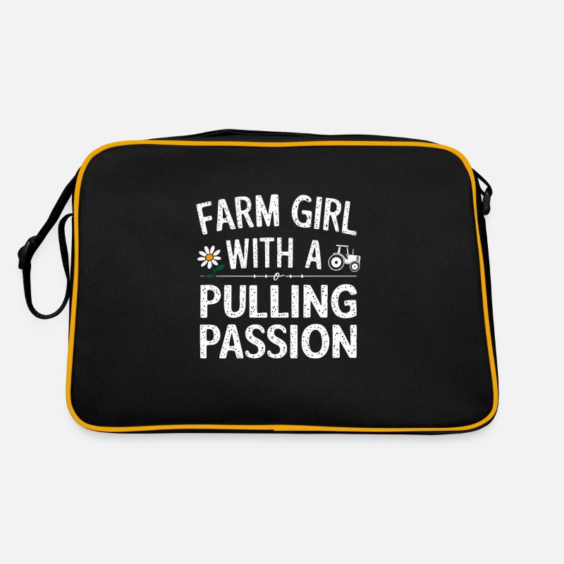 Tractor Pulling Tractor Pulling Tractor Power Farm Retro Tasche