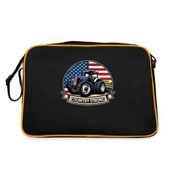Tractor Pulling Tractor Pulling Tractor Power Farm - Retro Bag - black/gold - Back