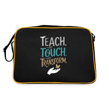 Sonderpädagogik-lehrer „sped Teacher Inclusion“ - Retro Tasche - Schwarz/Gold - Hinten