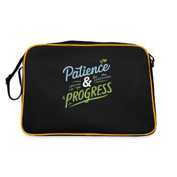 Sonderpädagogik-lehrer „sped Teacher Inclusion“ - Retro Tasche - Schwarz/Gold - Hinten