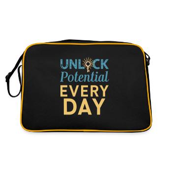 Sonderpädagogik-lehrer „sped Teacher Inclusion“ - Retro Tasche - Schwarz/Gold - Hinten