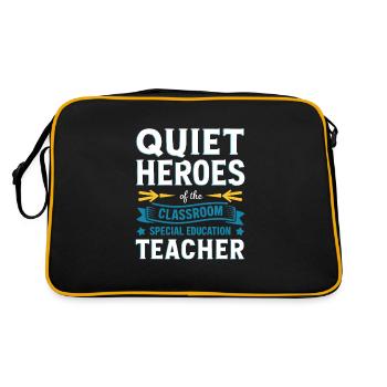 Sonderpädagogik-lehrer „sped Teacher Inclusion“ - Retro Tasche - Schwarz/Gold - Hinten