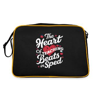 Sonderpädagogik-lehrer „sped Teacher Inclusion“ - Retro Tasche - Schwarz/Gold - Hinten