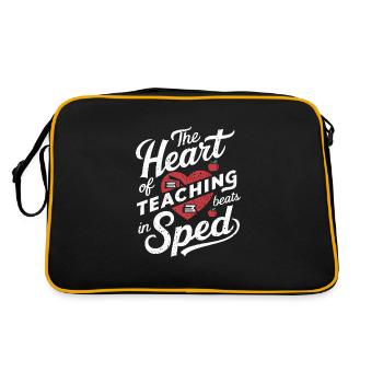 Sonderpädagogik-lehrer „sped Teacher Inclusion“ - Retro Tasche - Schwarz/Gold - Hinten