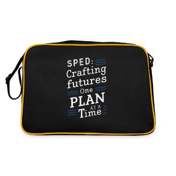 Sonderpädagogik-lehrer „sped Teacher Inclusion“ - Retro Tasche - Schwarz/Gold - Hinten