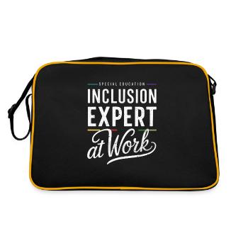 Sonderpädagogik-lehrer „sped Teacher Inclusion“ - Retro Tasche - Schwarz/Gold - Hinten