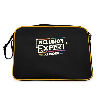 Sonderpädagogik-lehrer „sped Teacher Inclusion“ - Retro Tasche - Schwarz/Gold - Hinten