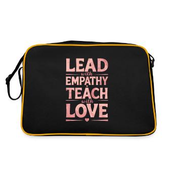 Sonderpädagogik-lehrer „sped Teacher Inclusion“ - Retro Tasche - Schwarz/Gold - Hinten