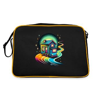 Rolling Tiny House Minimalist Lifestyle - Retro Bag - black/gold - Back