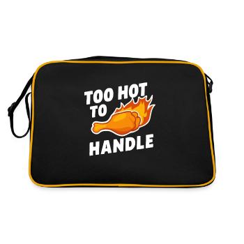 Hot Chicken Wings Spicy Wings Buffalo Wings - Retro Tasche - Schwarz/Gold - Hinten