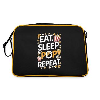 Dicton de pop-corn amusant, pop-corn en rafale - Sac Retro - noir/or - Dos